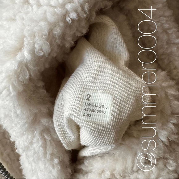 NWT Lululemon Textured Fleece Collared Jacket Bone 2 - Picture 8 of 8